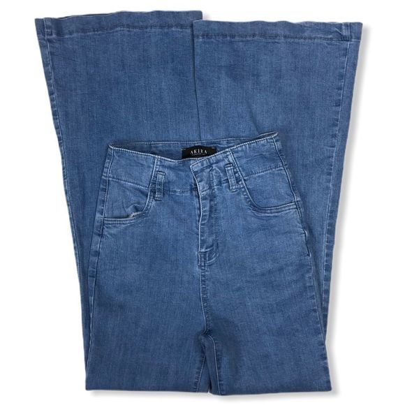 Akira The Zone I’m In High Waist Flared Jeans missing belt size Small - Picture 1 of 11